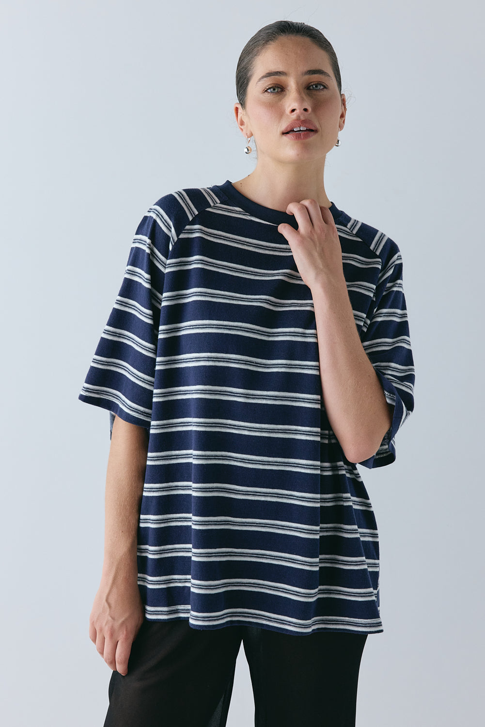 Scout Tee Navy Stripe