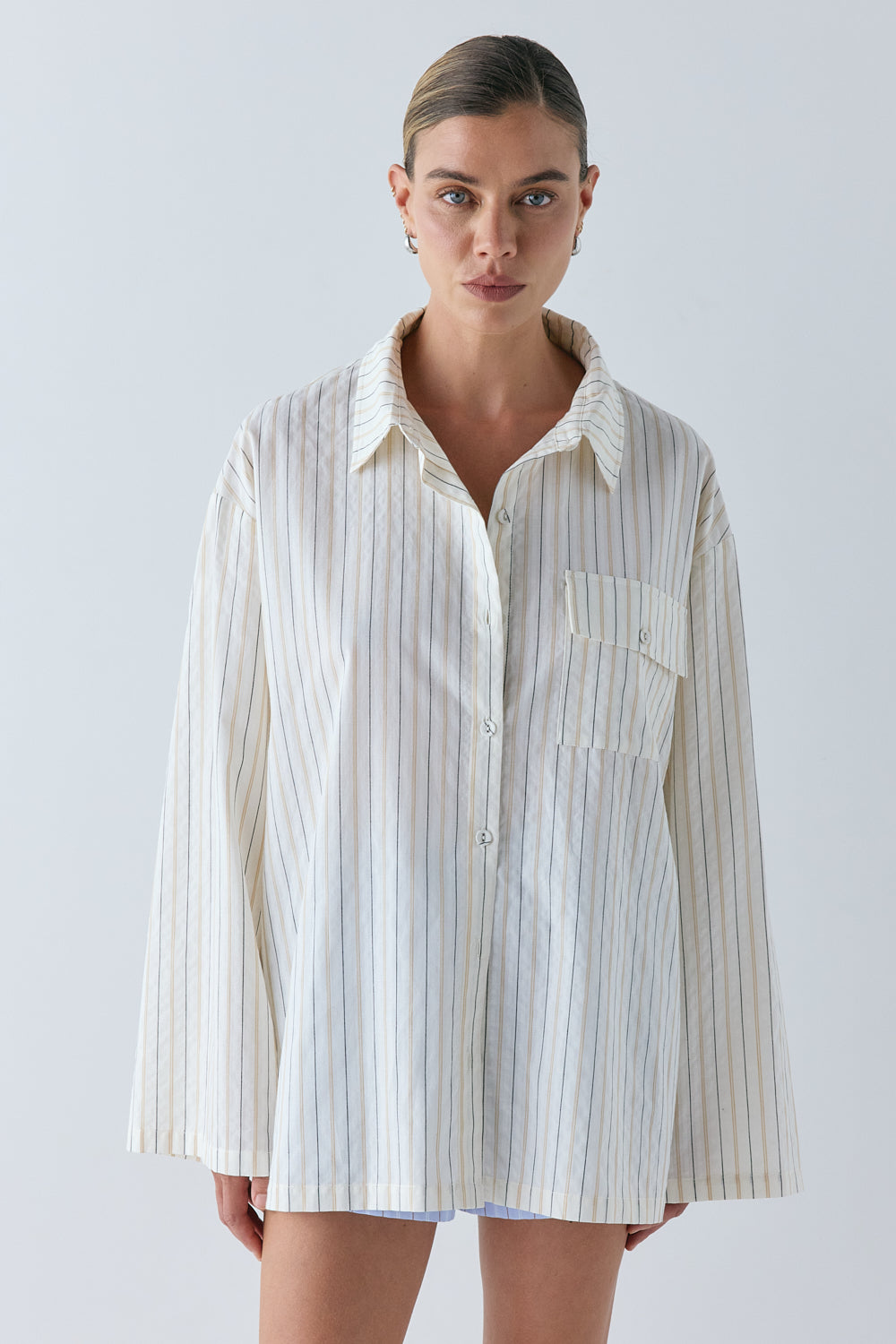 Vale Shirt Cream Stripe - size:Joanna:AU 6 / US 2
