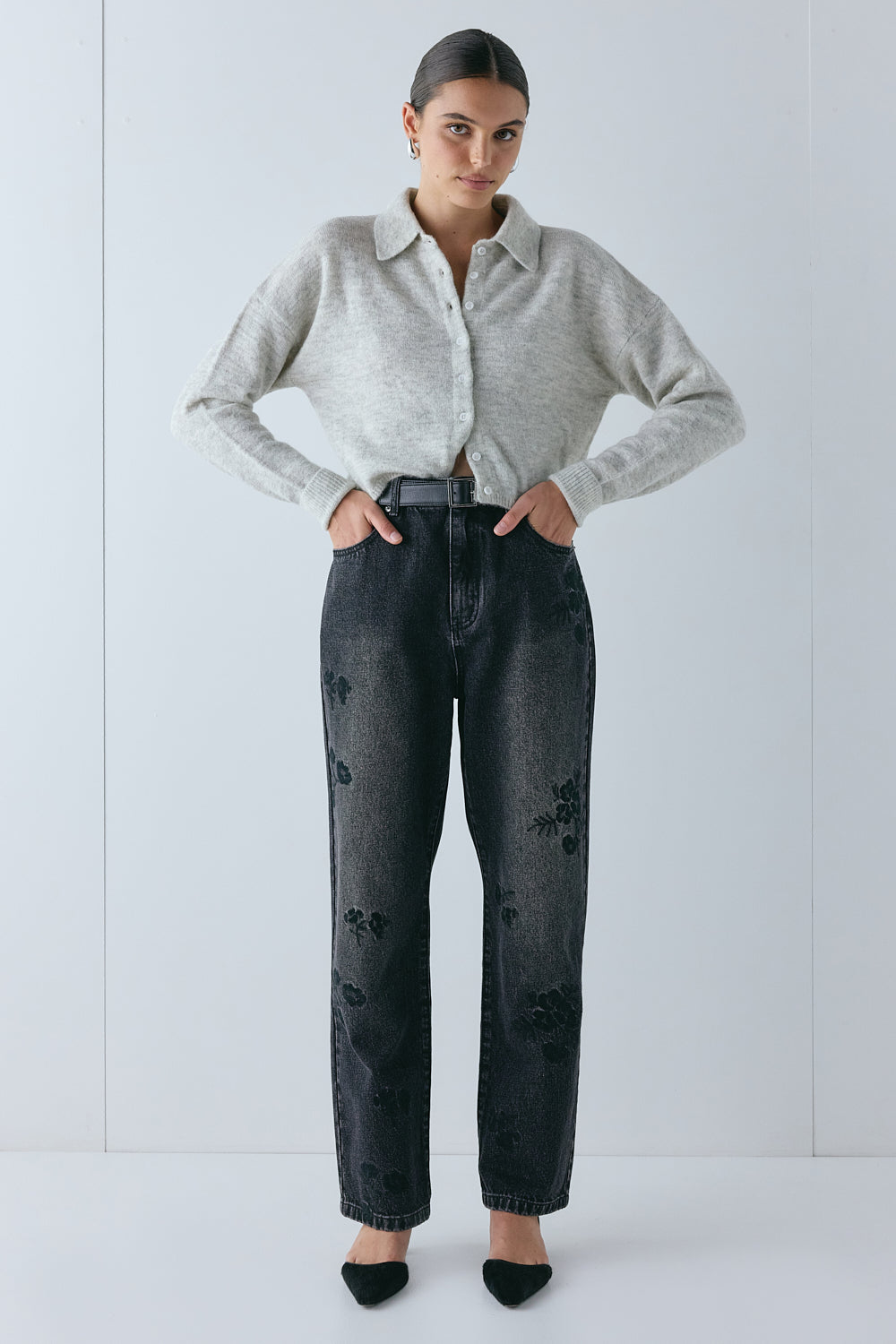 Avalon Knit Cardigan Grey Marle