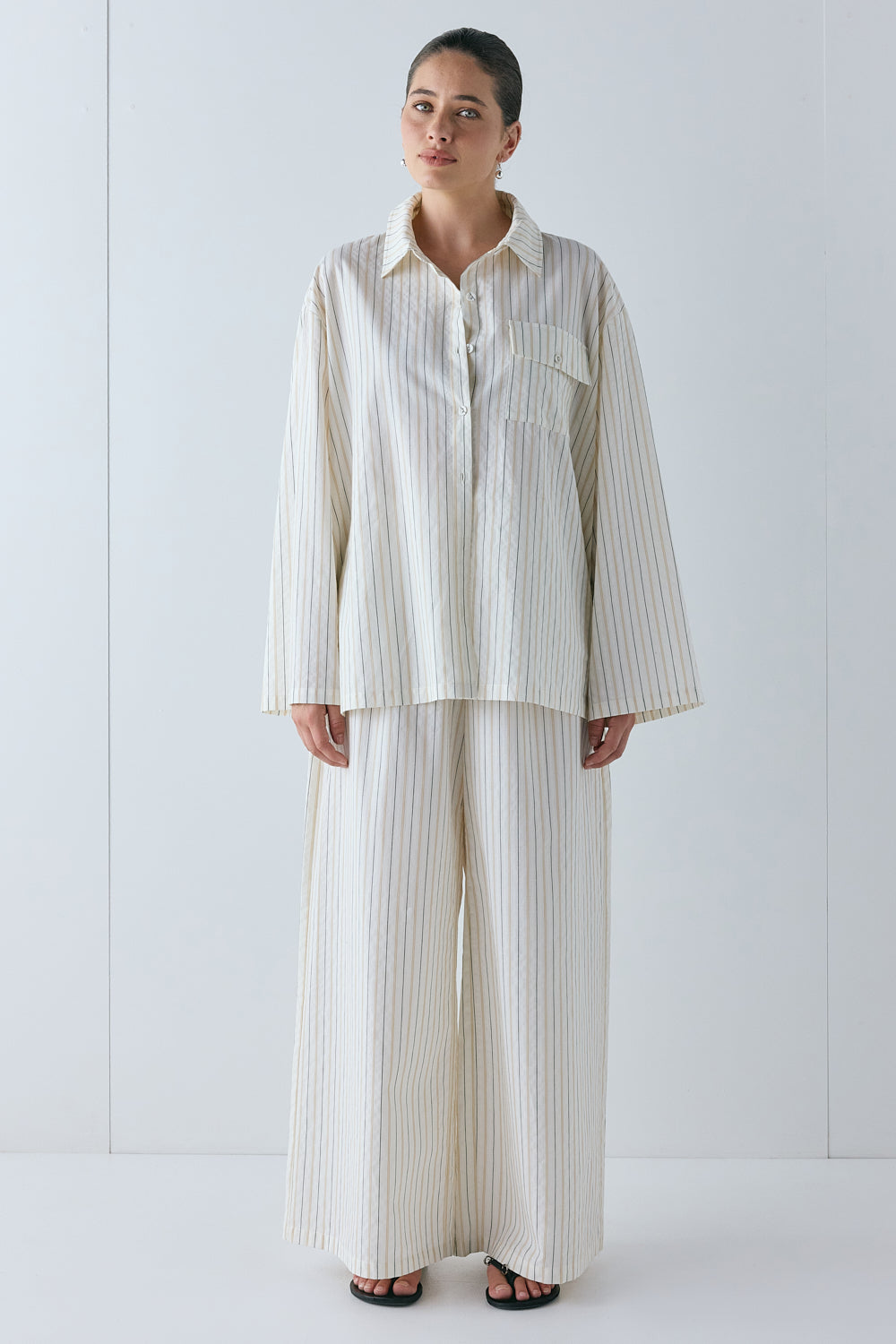 Drew Pants Cream Stripe