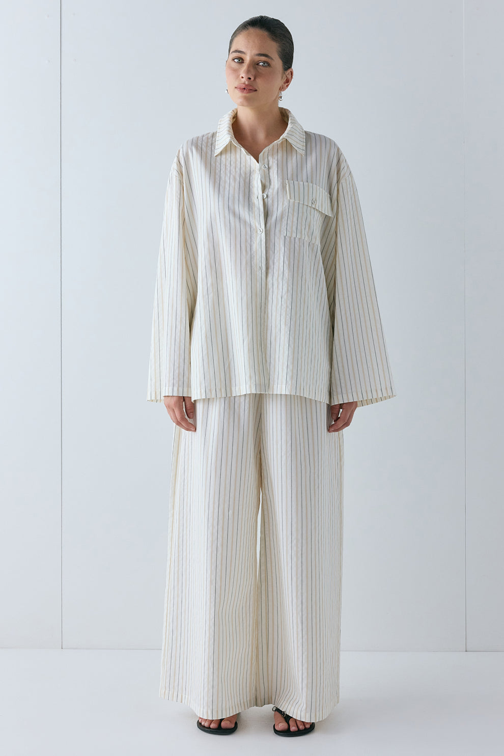 Drew Pants Cream Stripe