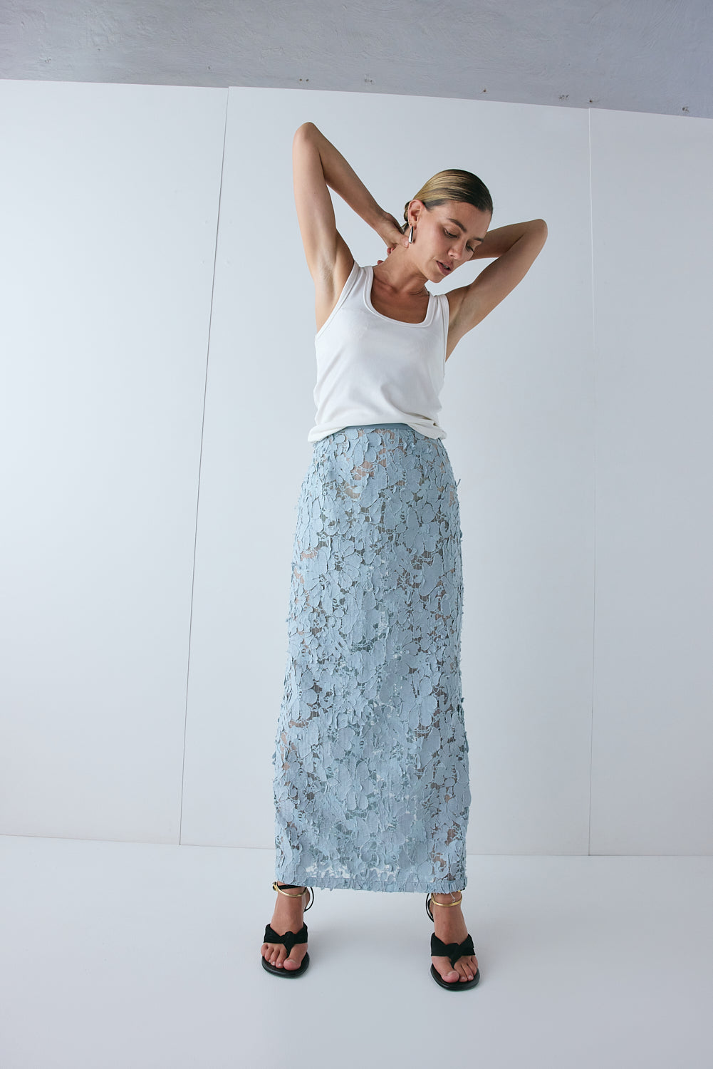 Devyn Midi Skirt Cloud
