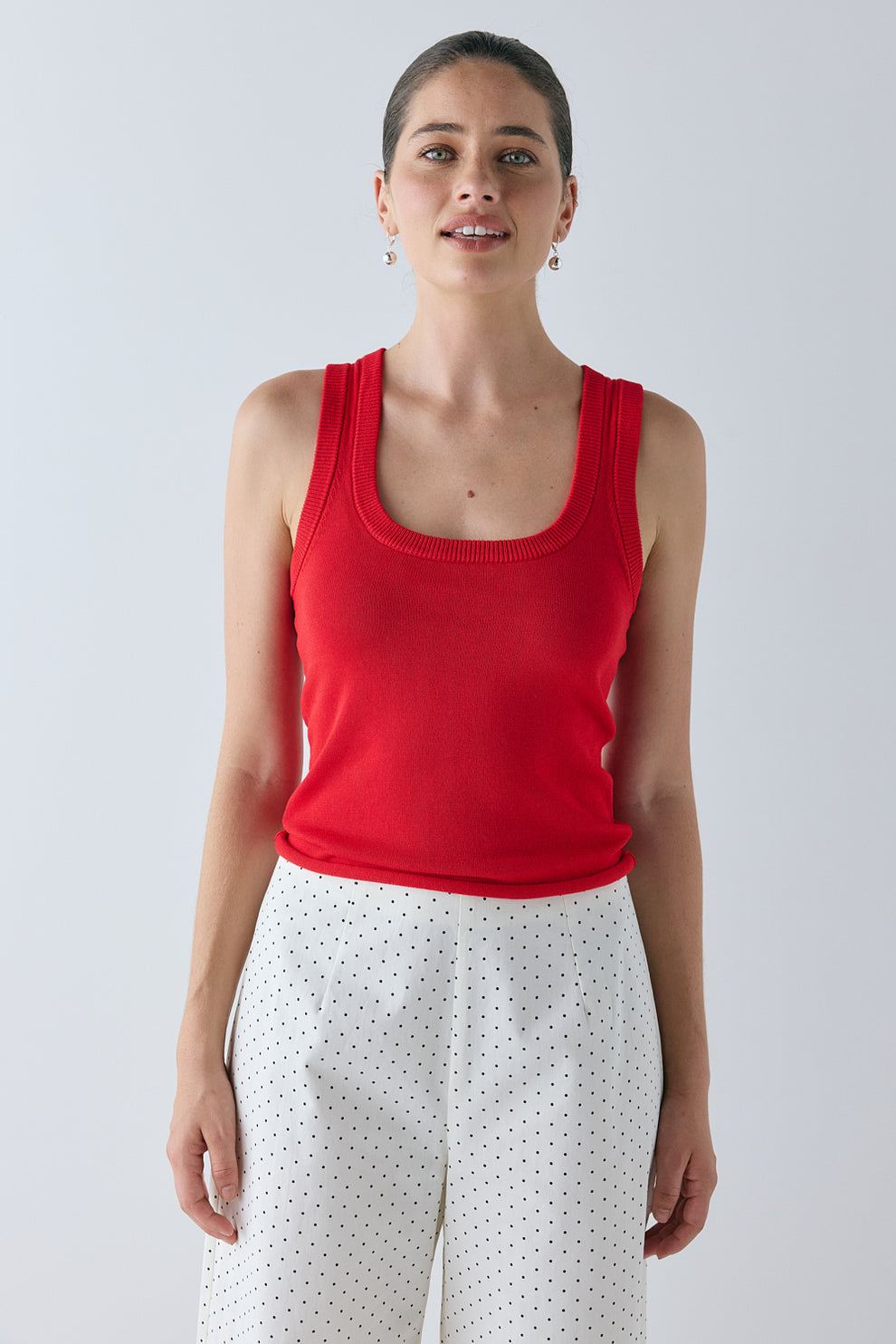 Kai Knit Tank Red - size:Ruby:AU 6 / US 2
