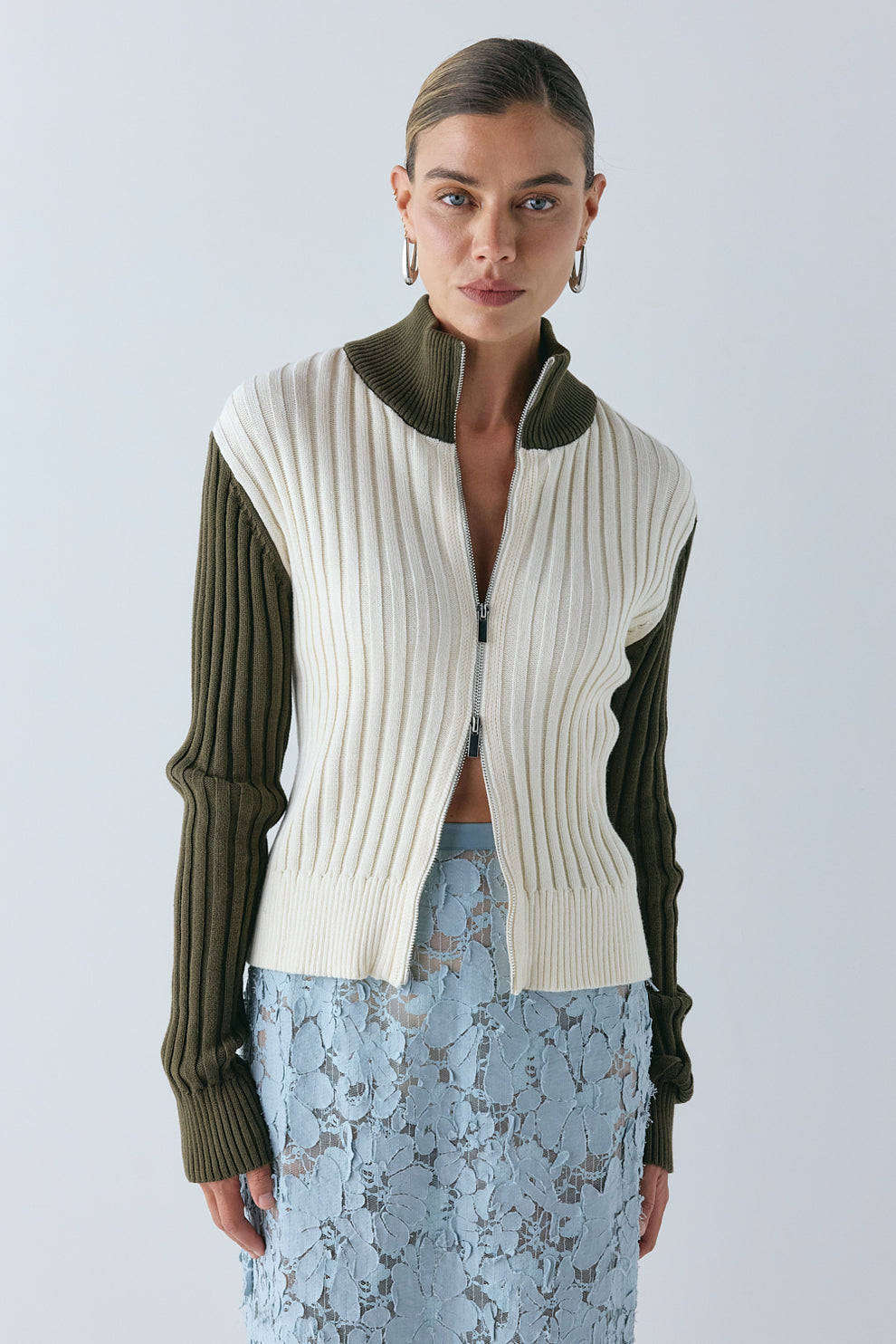Mackenzie Knit Jumper Khaki - size:Joanna:AU 6 / US 2
