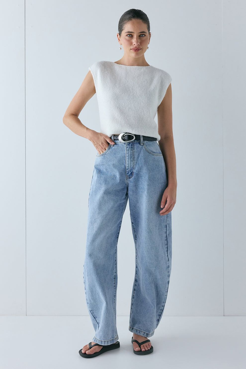 Greta Knit Top Ivory