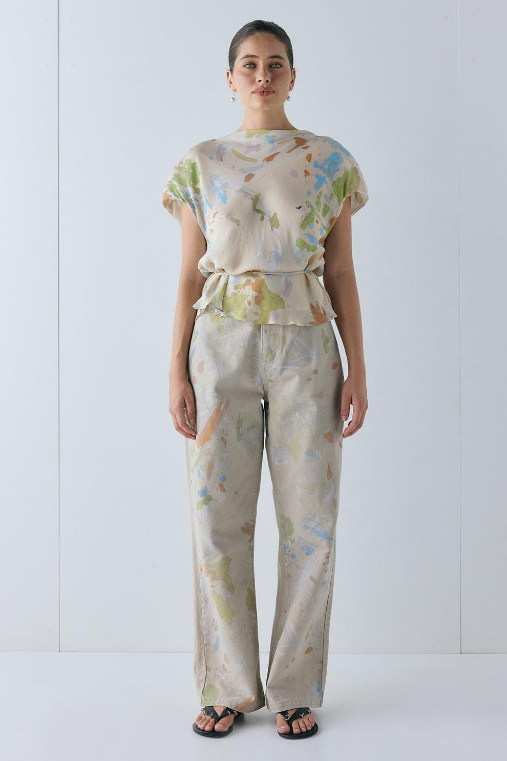 Leighton High Rise Denim Jeans Canvas 