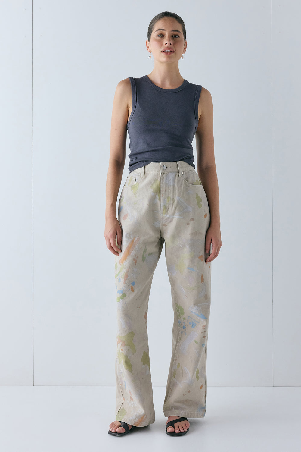 Leighton High Rise Denim Jeans Canvas - size:Ruby:AU 6 / US 2
