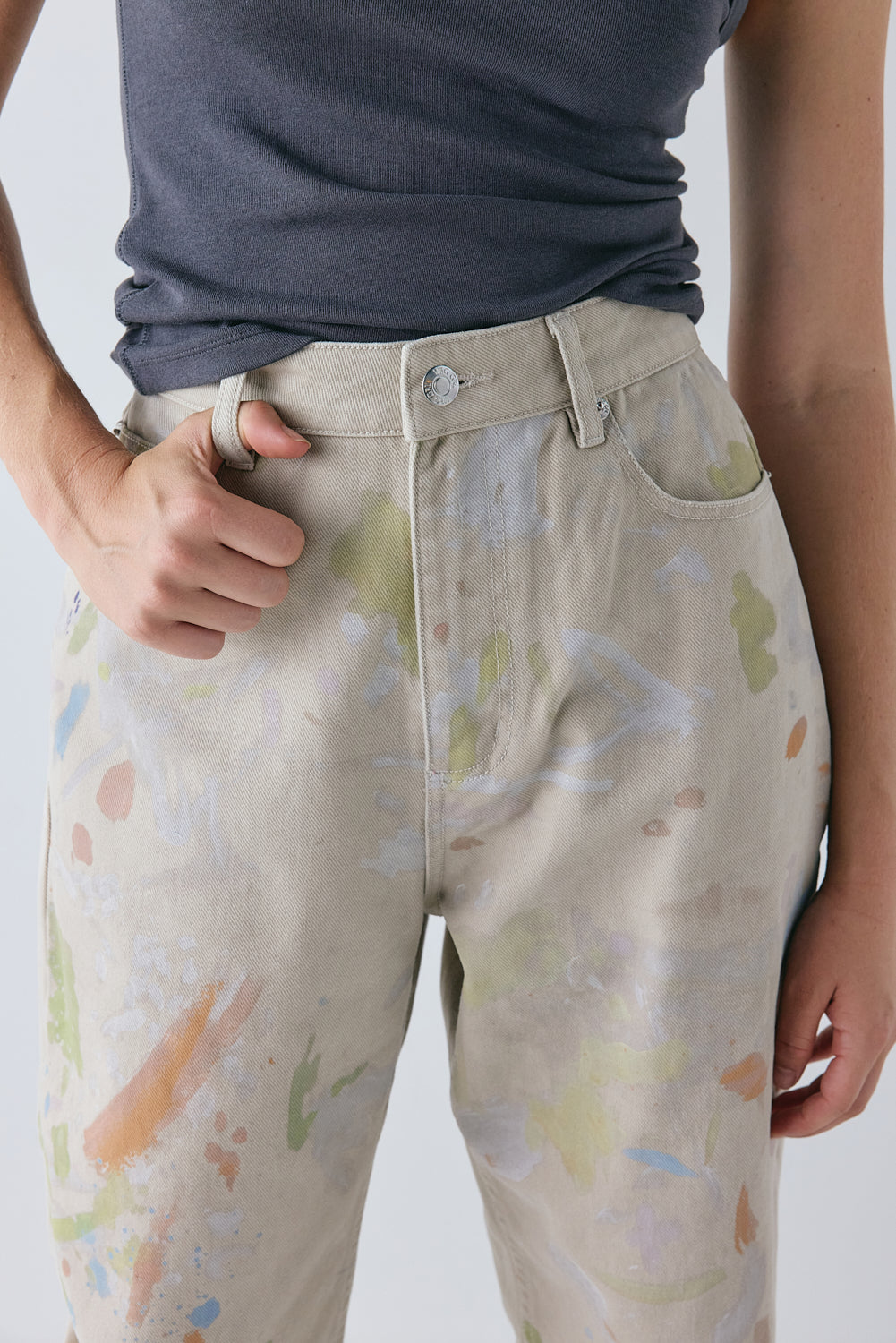 Leighton High Rise Denim Jeans Canvas 