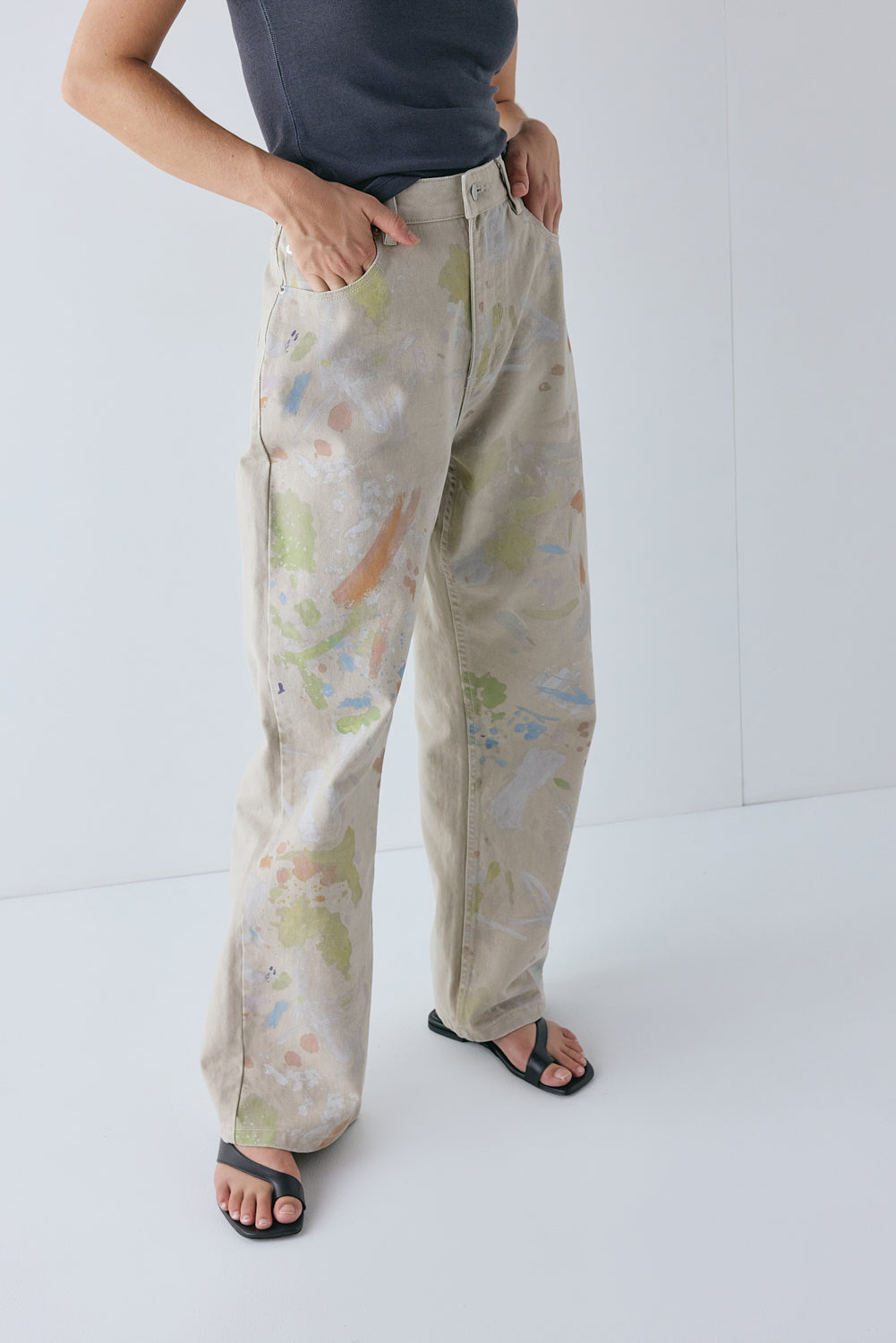 Leighton High Rise Denim Jeans Canvas 