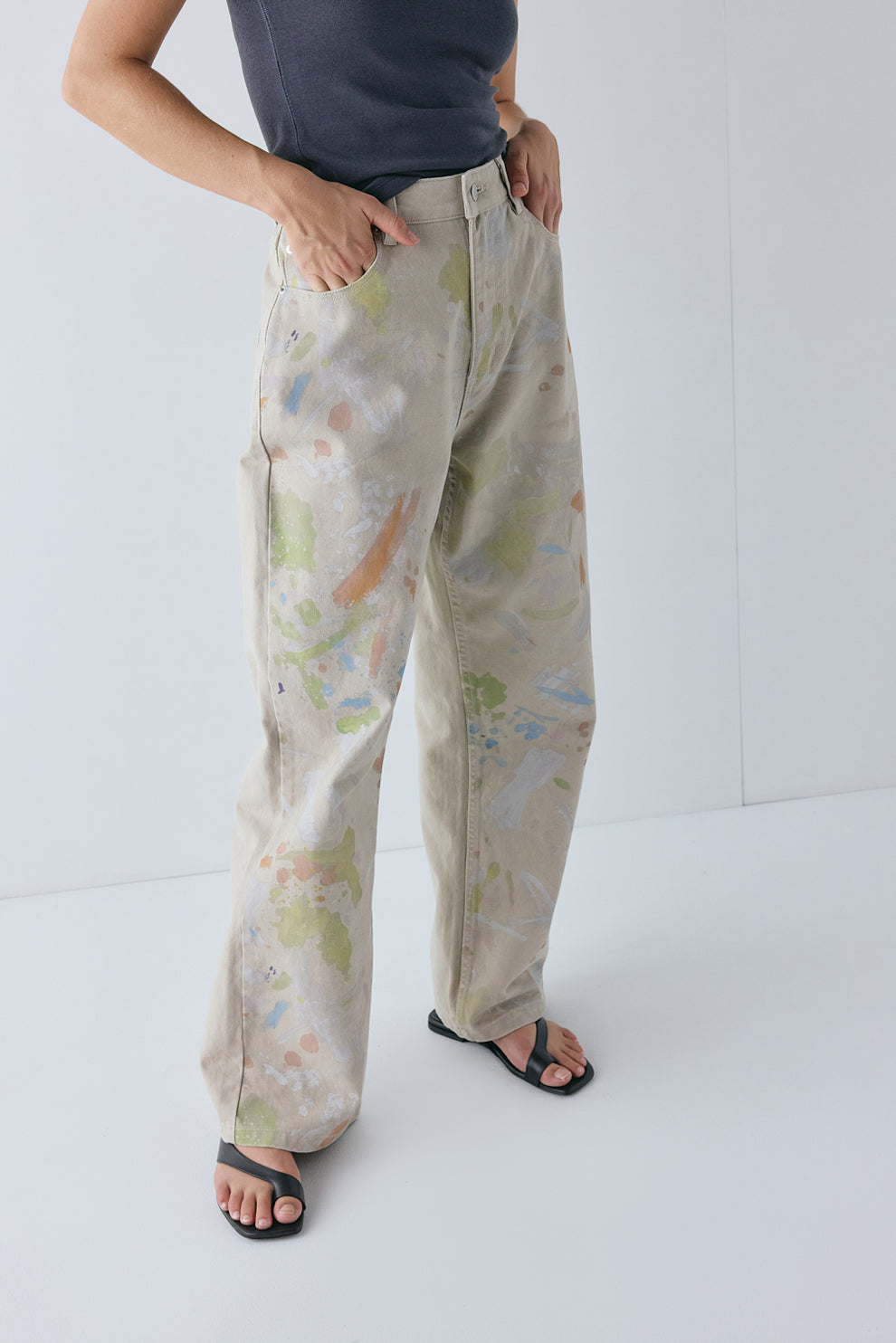 Leighton High Rise Denim Jeans Canvas 