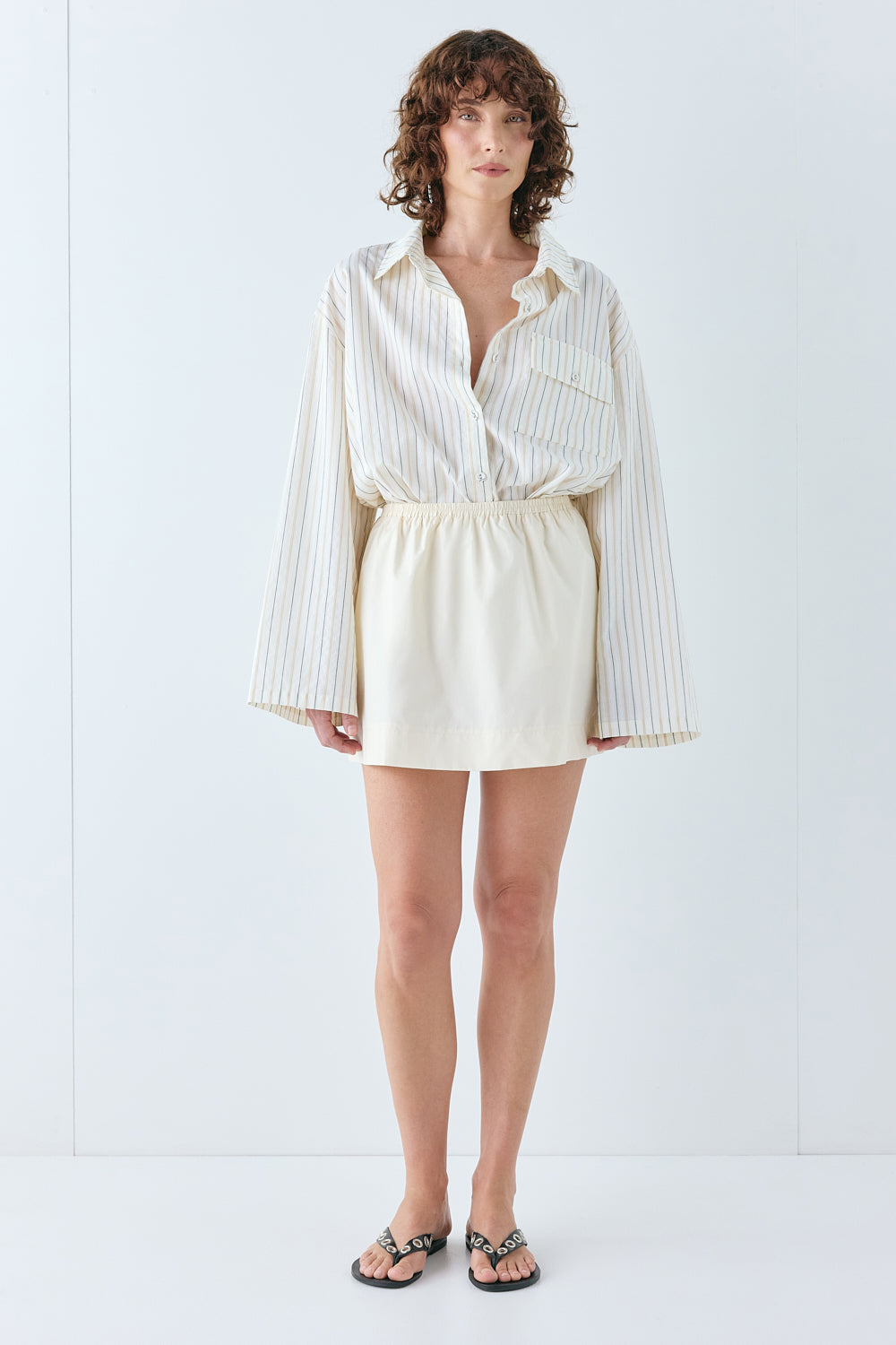 Elka Mini Skirt Cream - size:Kelsey:AU 6 / US 2
