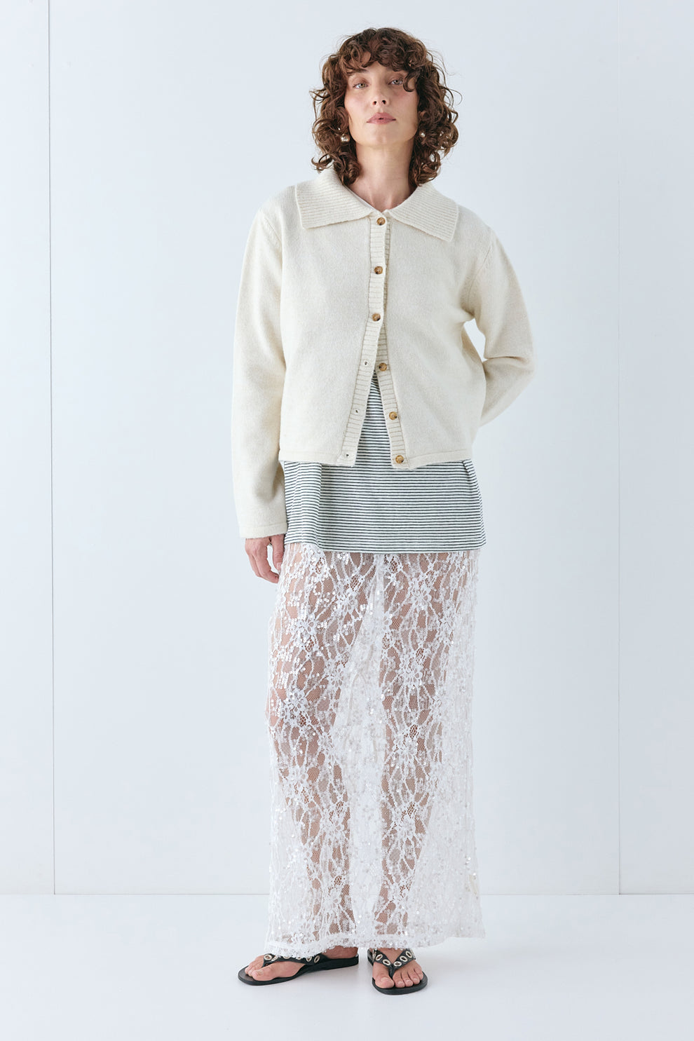 Avery Knit Cardigan Cream