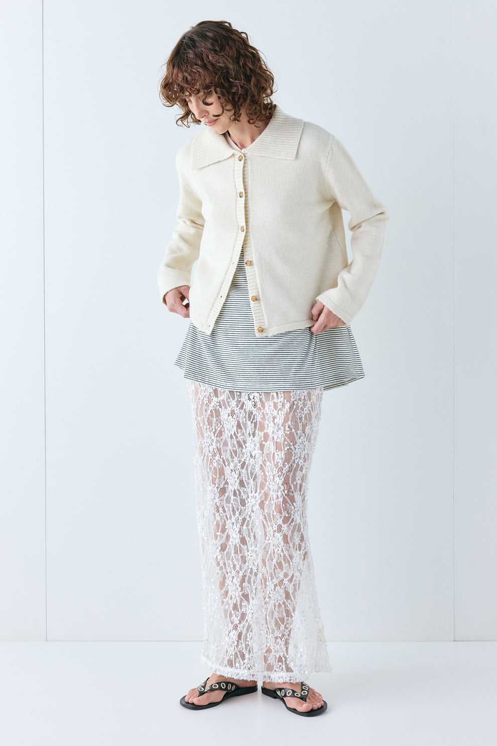 Avery Knit Cardigan Cream