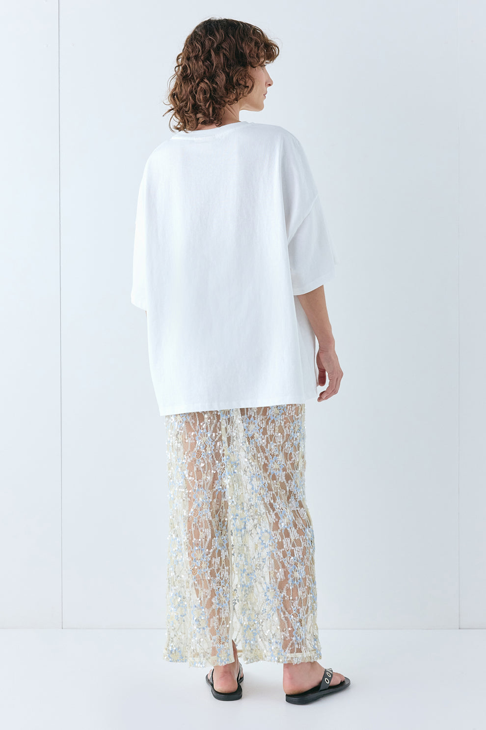 Devyn Sequin Midi Skirt Lace