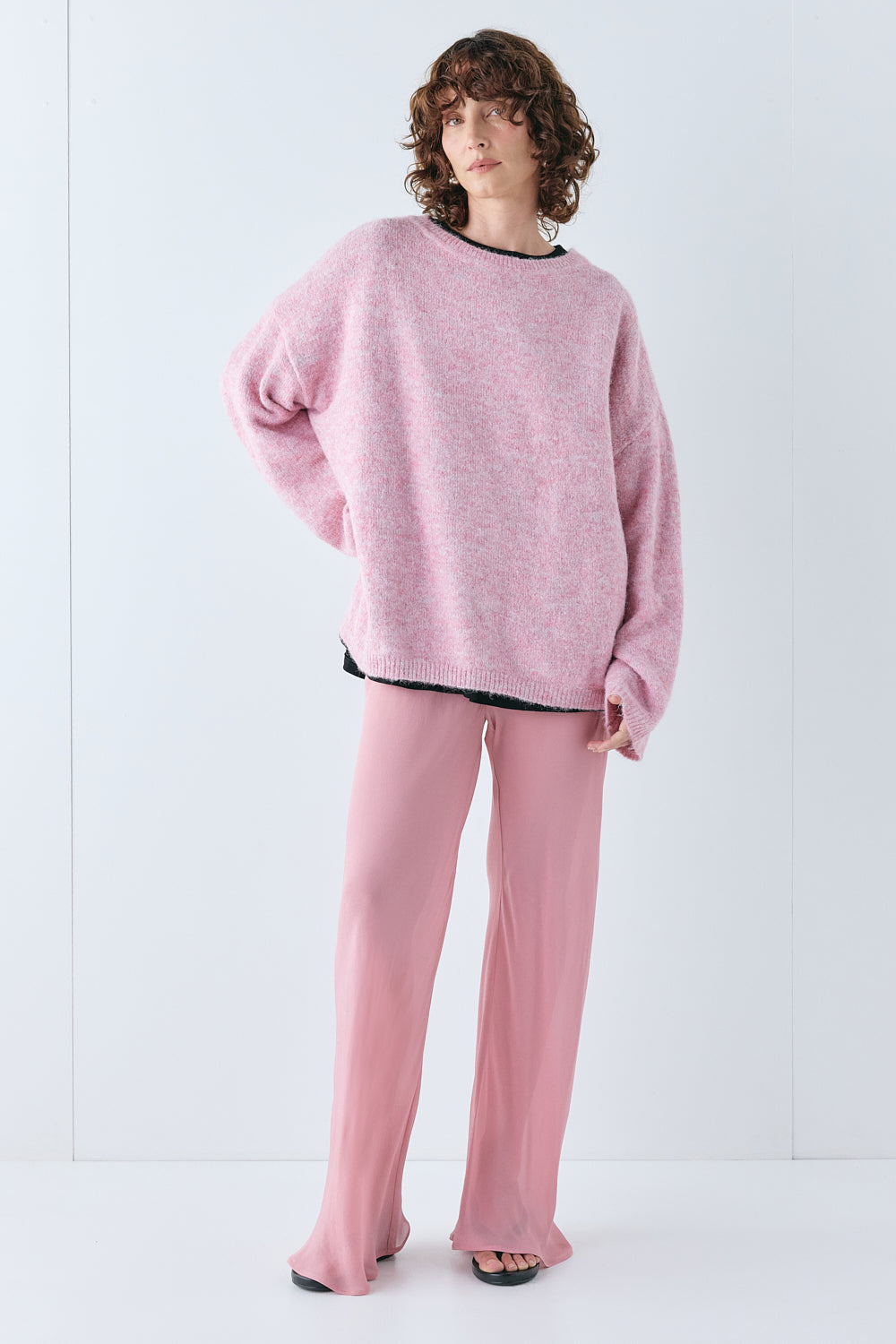 Juni Knit Jumper Pink Marle – VRG GRL