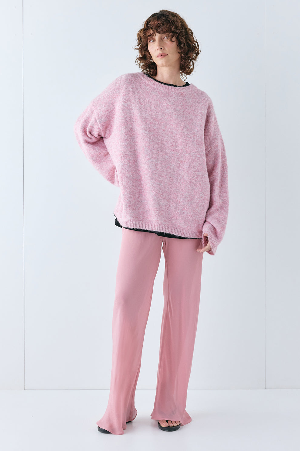 Juni Knit Jumper Pink Marle