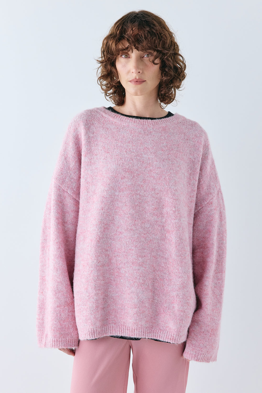 Juni Knit Jumper Pink Marle - size:Kelsey:XS
