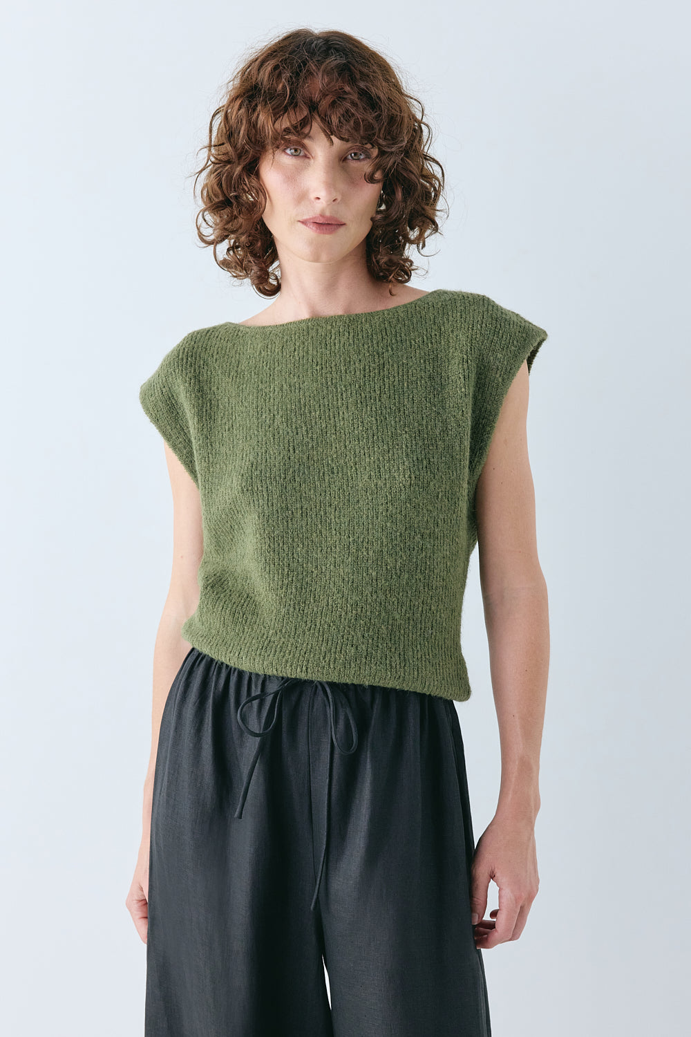 Greta Knit Top Olive - size:Kelsey:S
