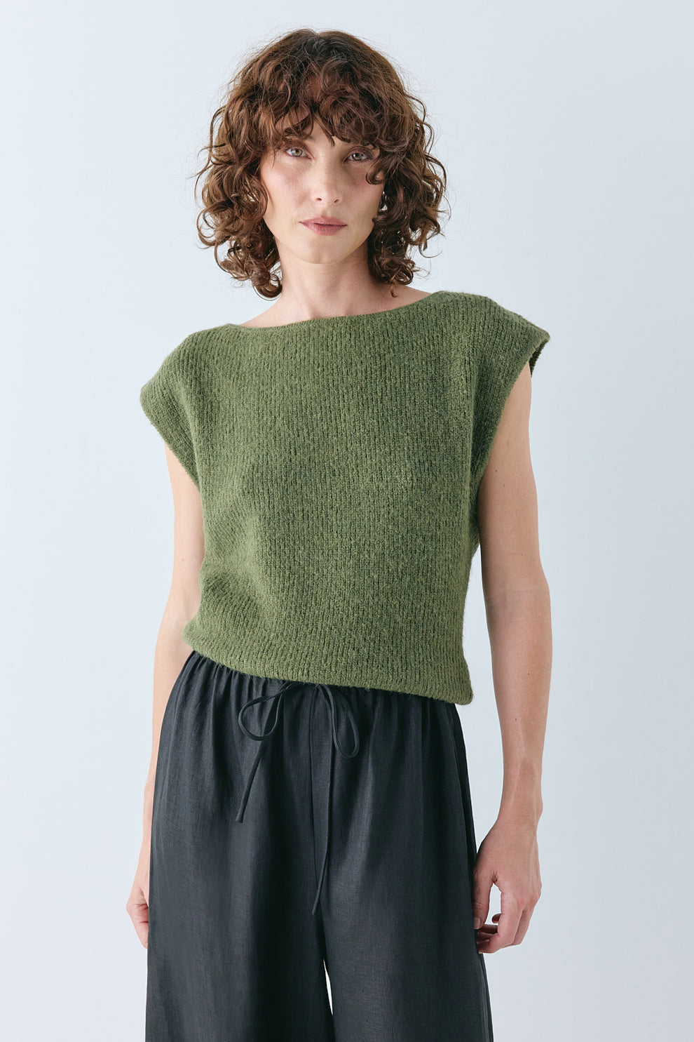 Greta Knit Top Olive - size:Kelsey:S
