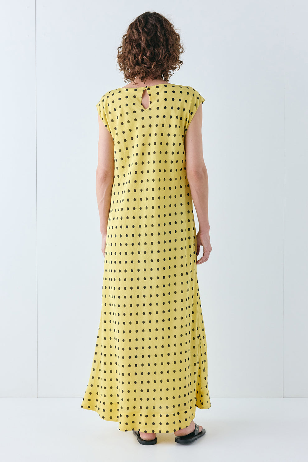 VRG GRL Women's' 'Martina Maxi Dress Yellow Polka Dot 8