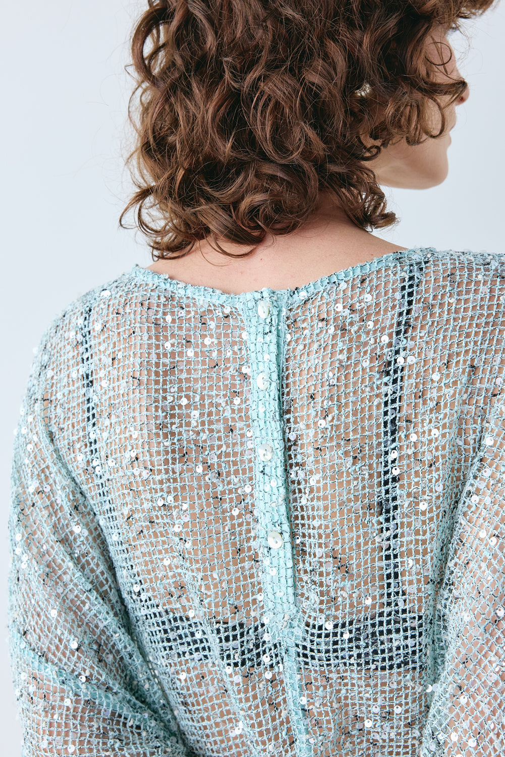 Ivette Sequin Midi Dress Aqua