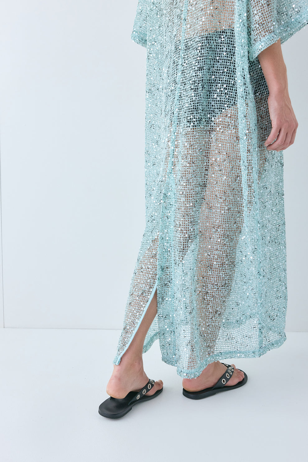Ivette Sequin Midi Dress Aqua VRG GRL Ivette Sequin Midi Dress Aqua VRG GRL