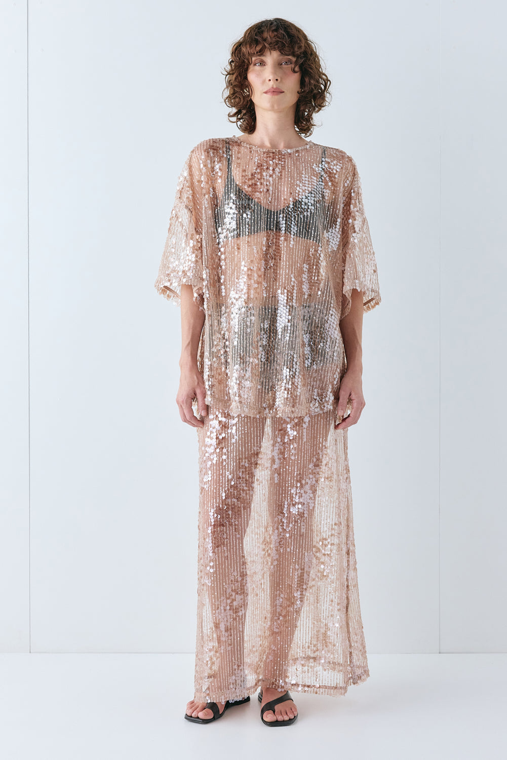 Arden Sequin Top Bronze - size:Kelsey:AU 6 / US 2
