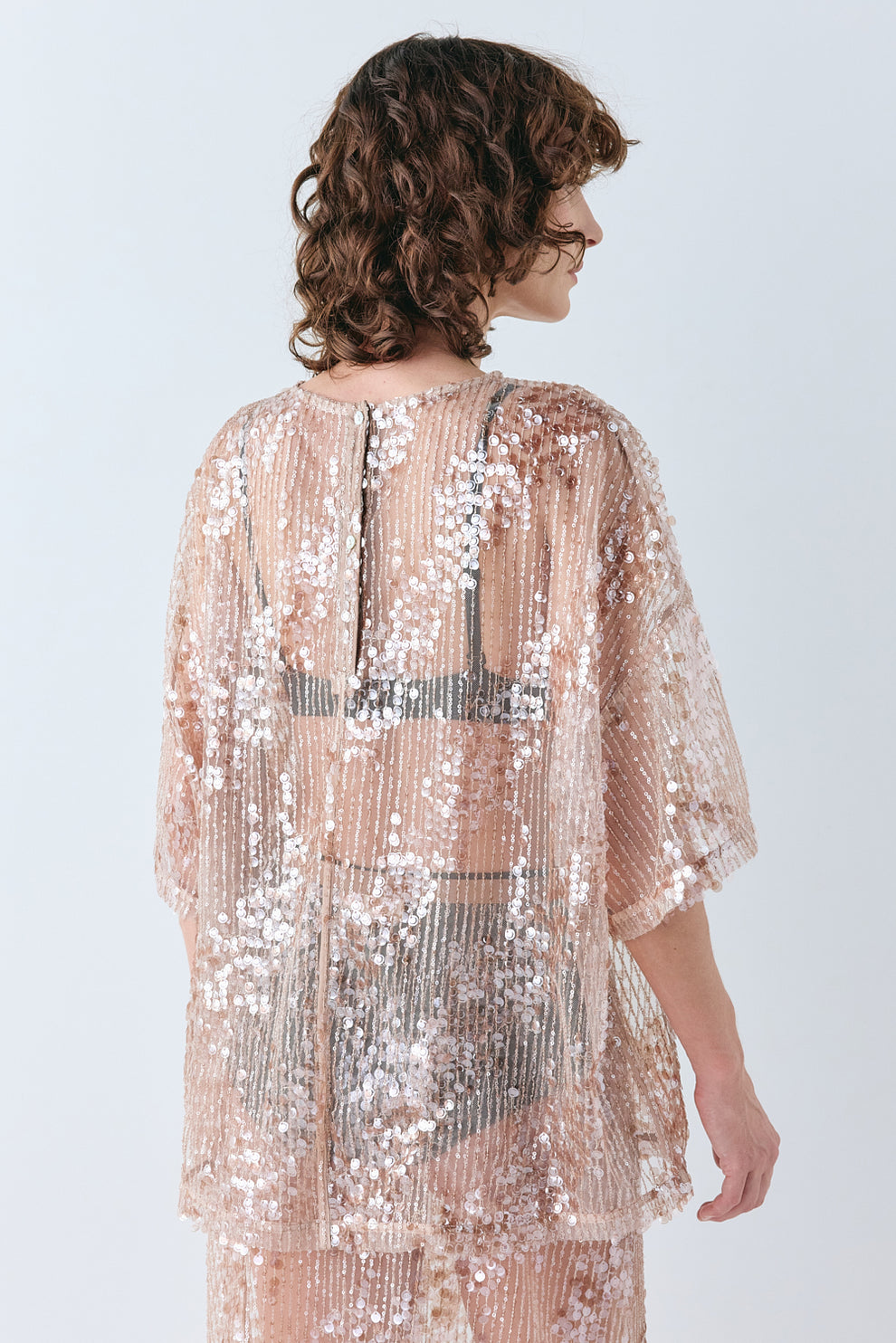 Arden Sequin Top Bronze