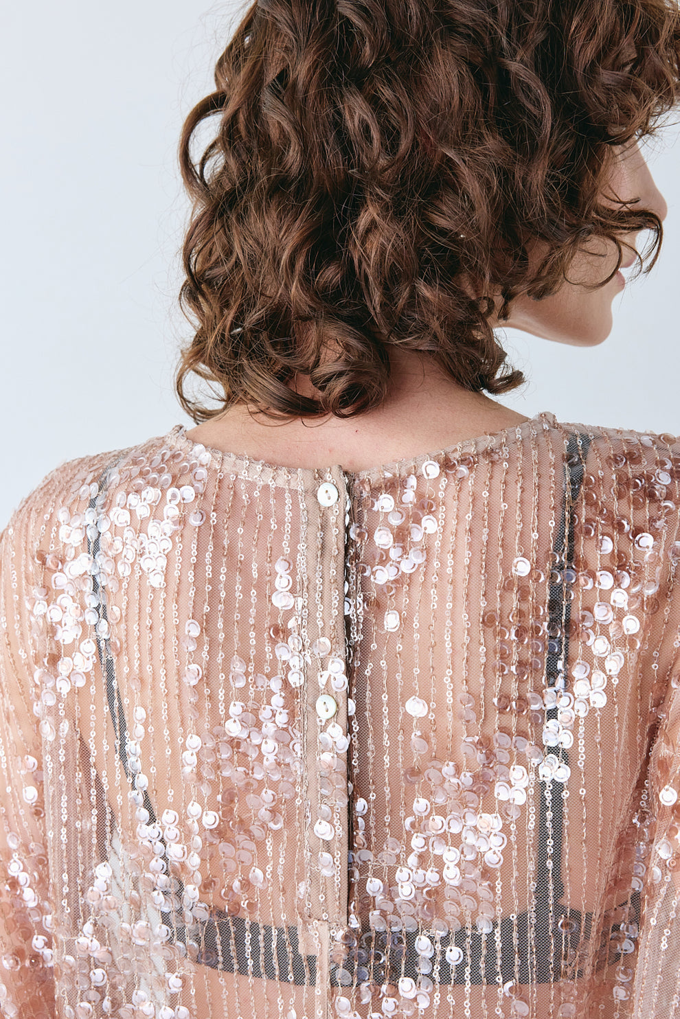 Arden Sequin Top Bronze