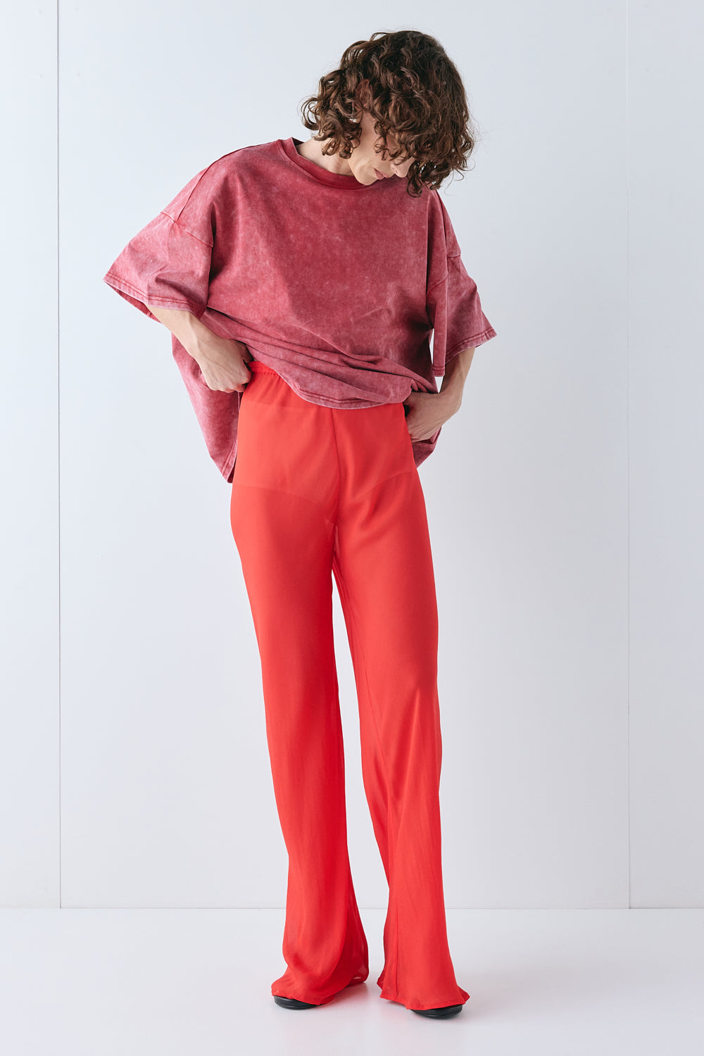 Remi Sheer Pants Red - size:Kelsey:AU 6 / US 2
