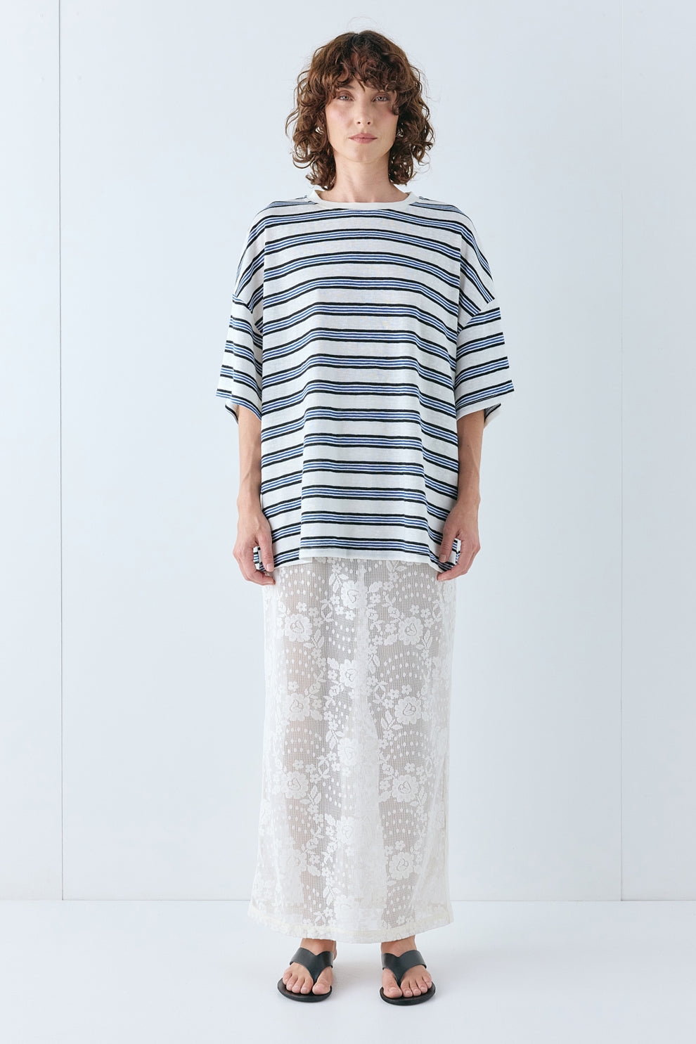 Willow Tee Blue Stripe - size:Kelsey:AU 8 / US 4