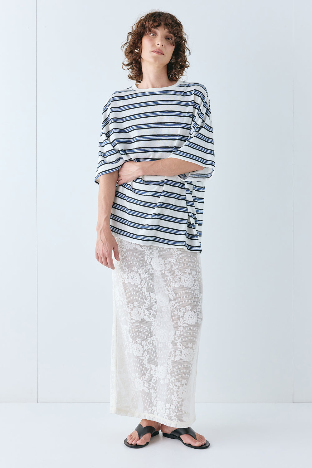 Willow Tee Blue Stripe