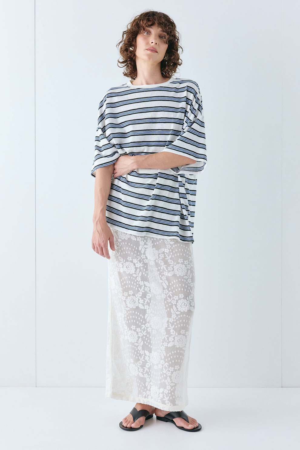 Willow Tee Blue Stripe