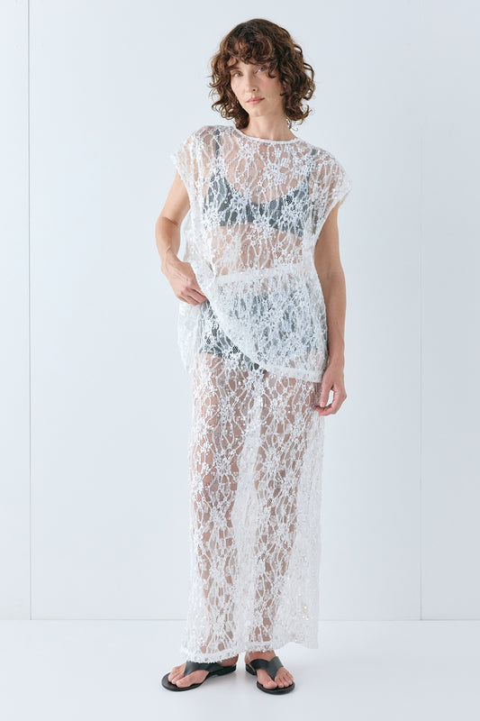 Devyn Sequin Top White - size:Kelsey:AU 6 / US 2
