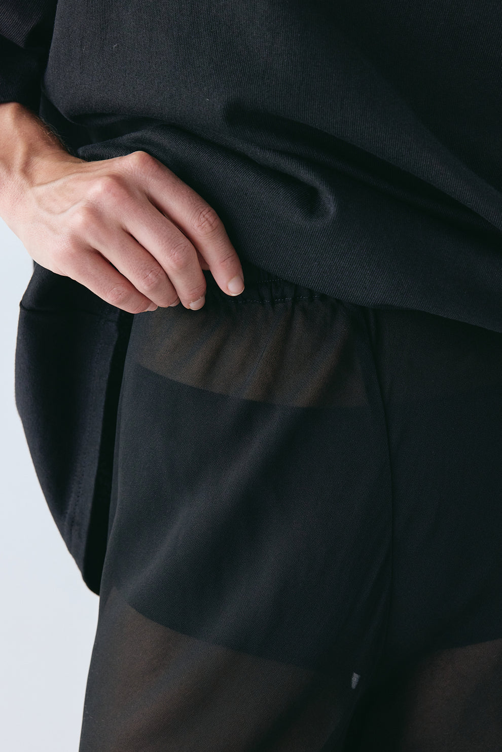 Remi Sheer Pants Black