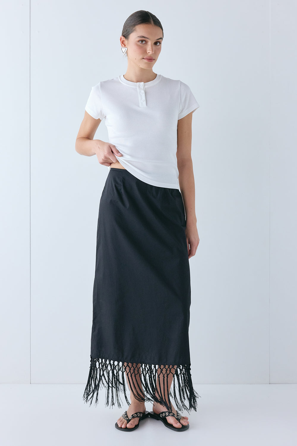 Billie Midi Skirt Black