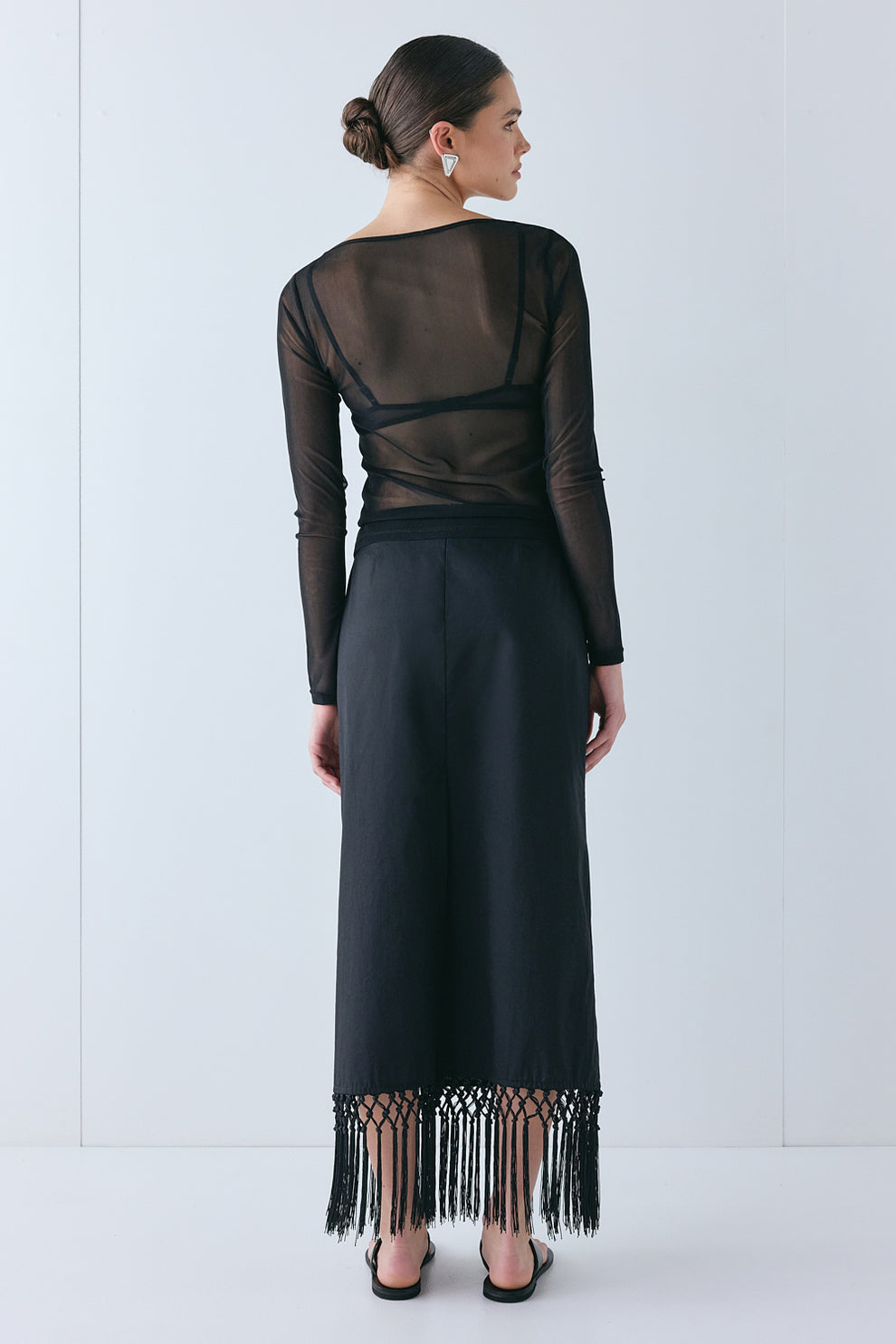 Cher Mesh Top Black
