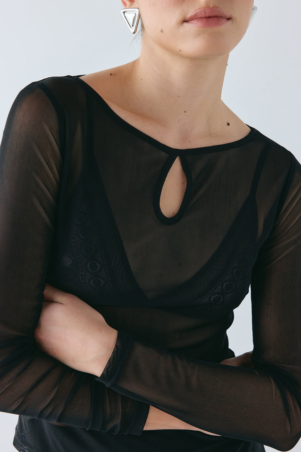 Cher Mesh Top Black