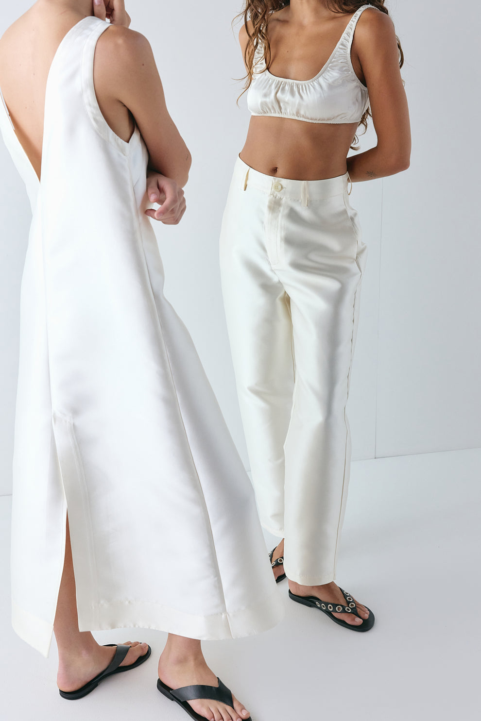 Sloane Satin Bralette Cream