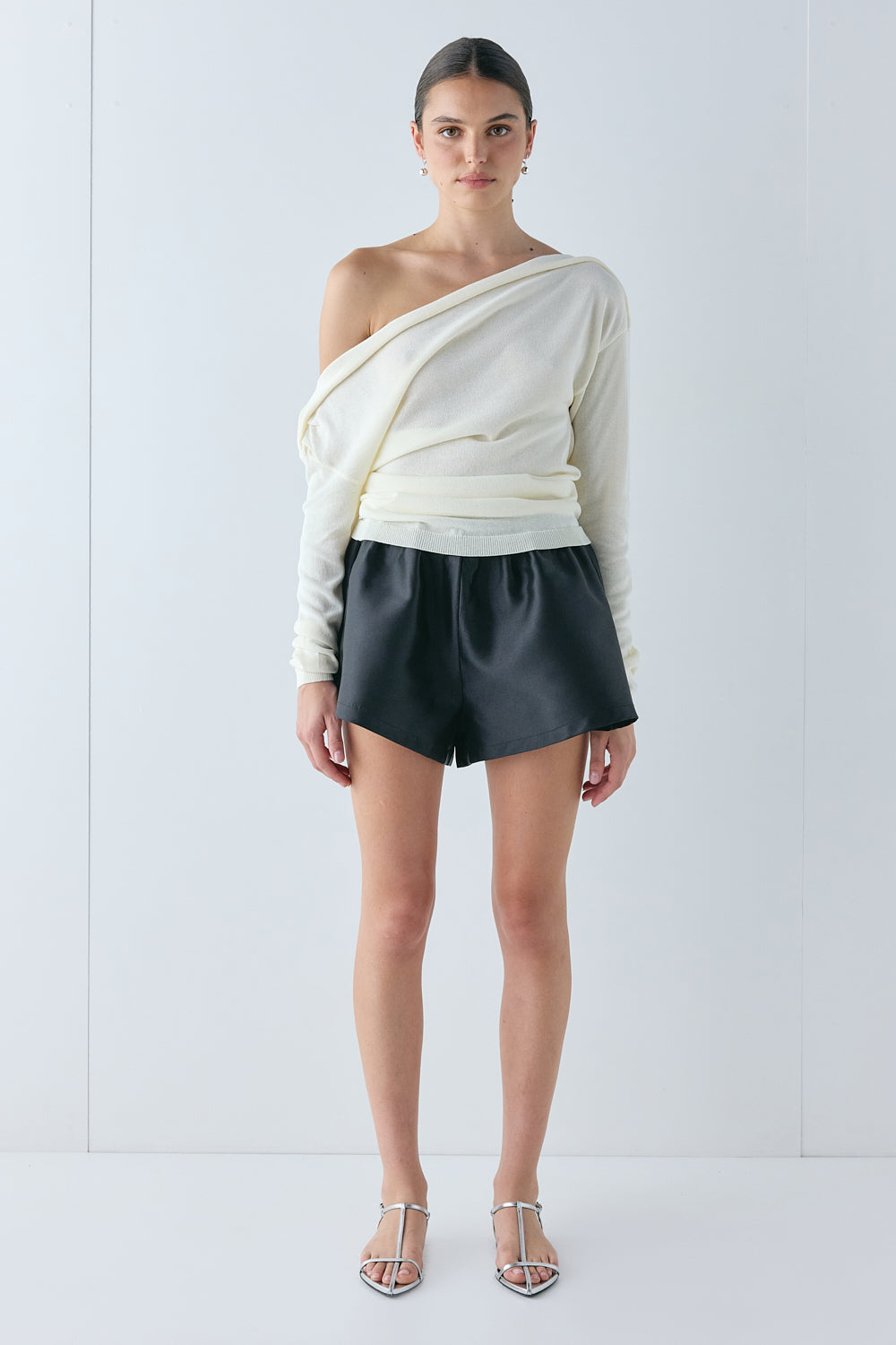 Gabbi Knit Top Cream - size:Hailey:AU 6 / US 2
