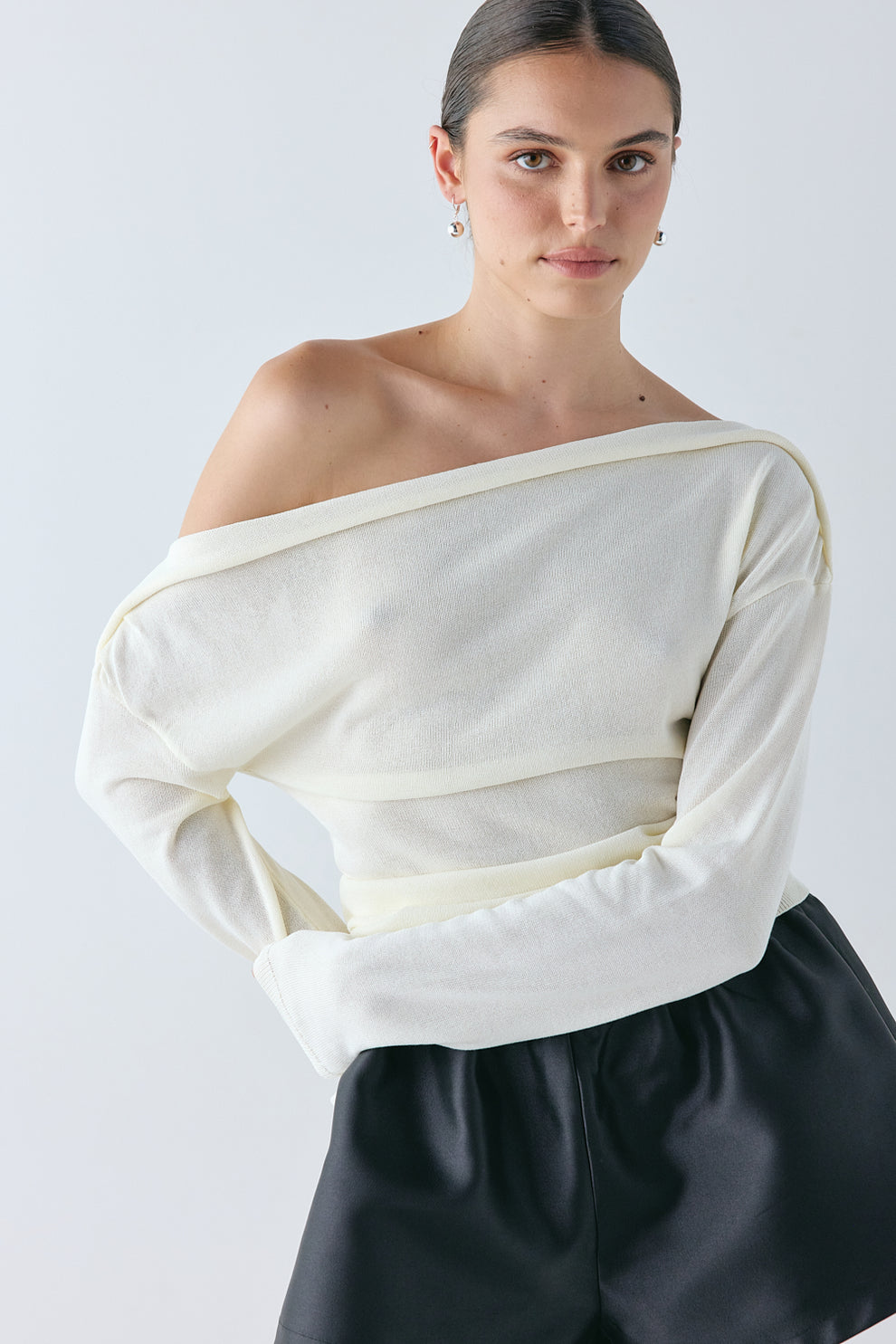 Gabbi Knit Top Cream