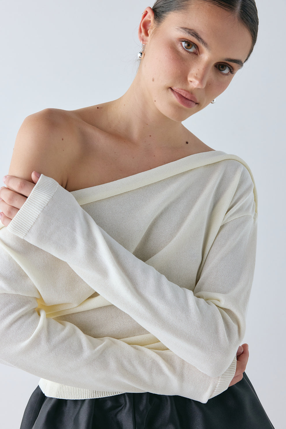 Gabbi Knit Top Cream