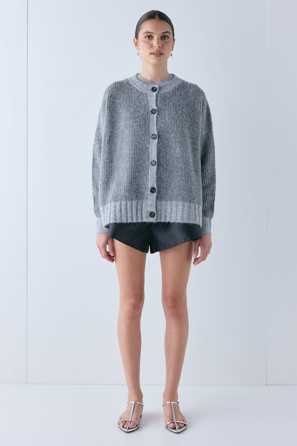 Marley Knit Cardigan Grey - size:Hailey:AU 6 / US 2