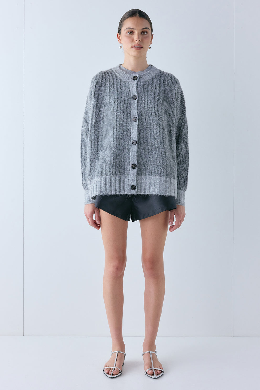 Marley Knit Cardigan Grey - size:Hailey:AU 6 / US 2