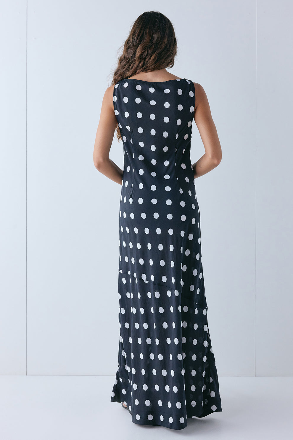 Imogen Maxi Dress Black Polka Dot 