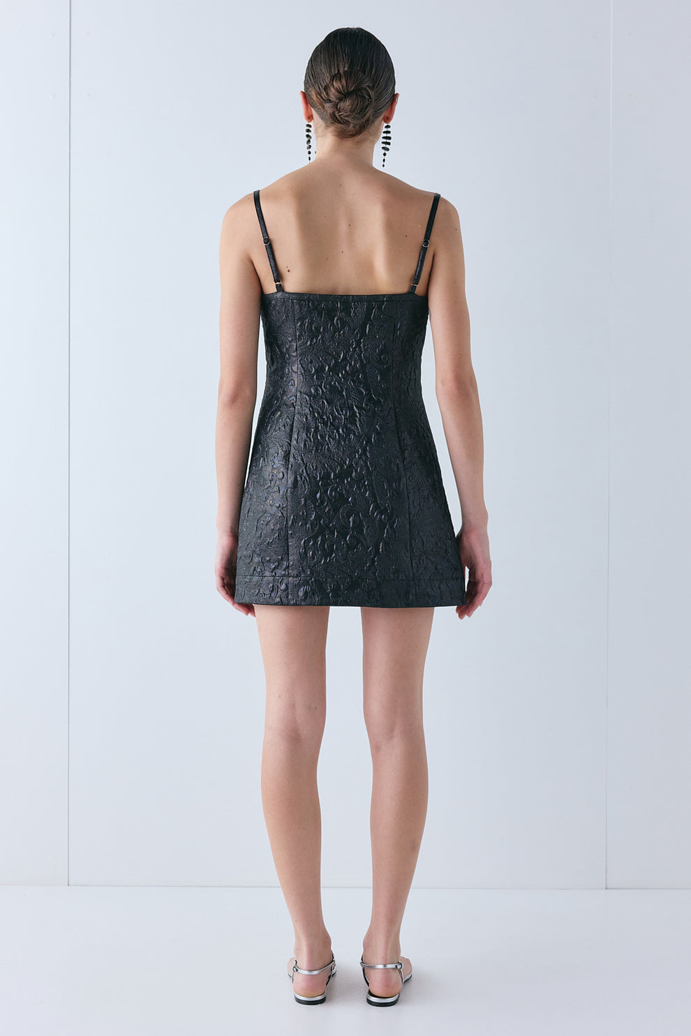 jacquard mini dress black VRG GRL Women's' 'Rose Jacquard Mini Dress Black 8