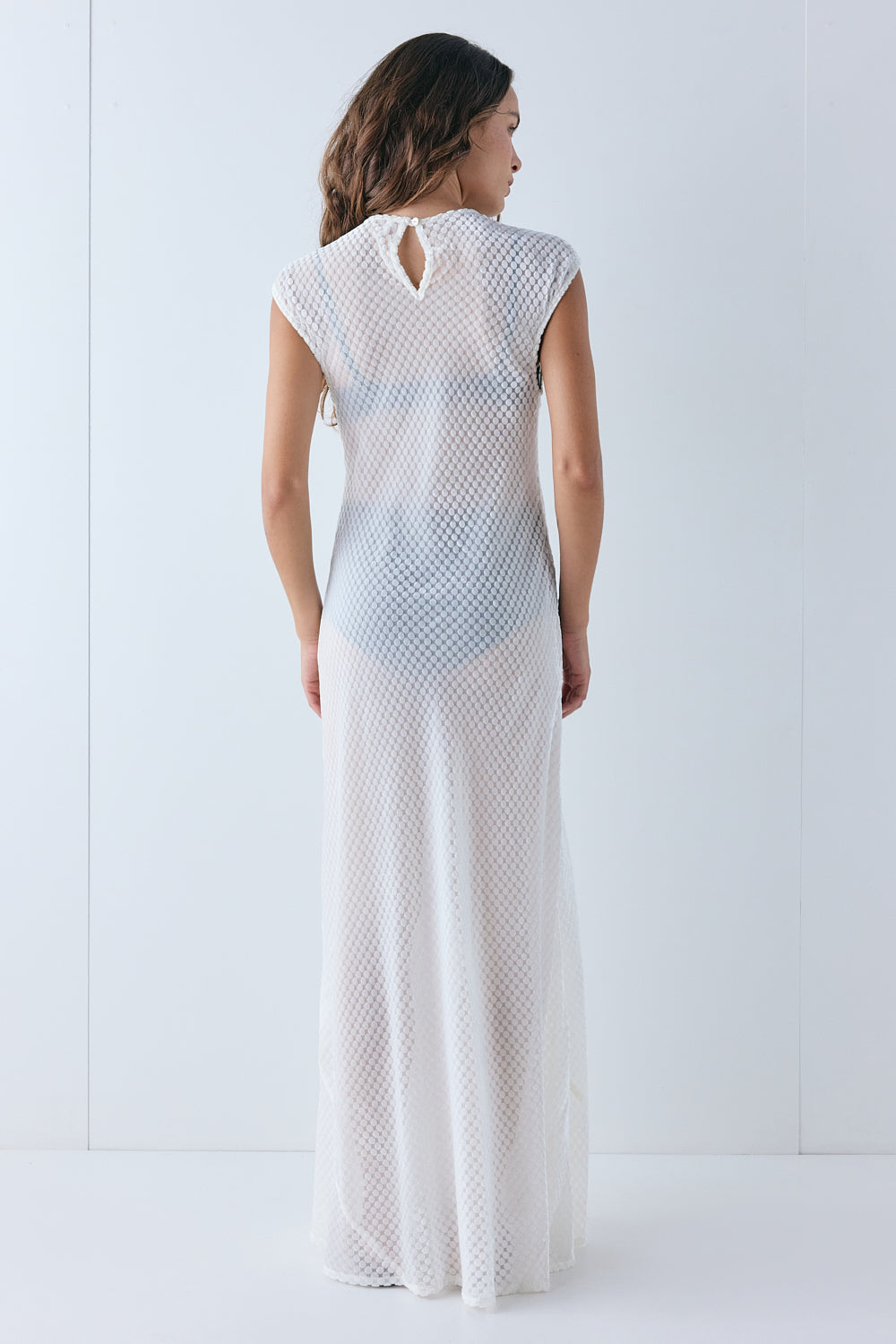 Grace Sheer Maxi Dress White