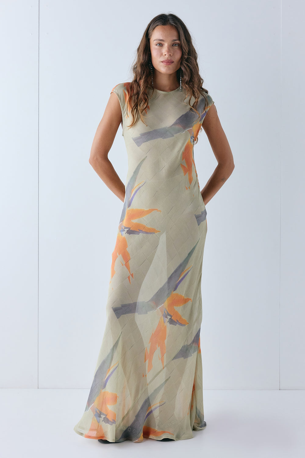 Grace Sheer Maxi Dress Paradise 