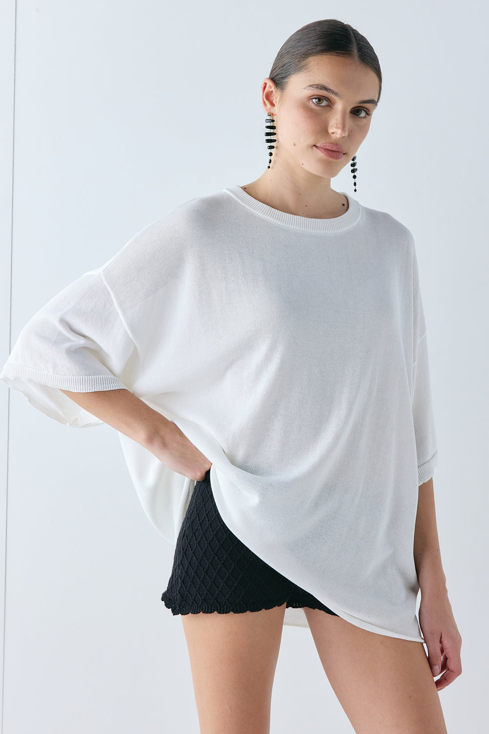 Willow Knit Tee Cream