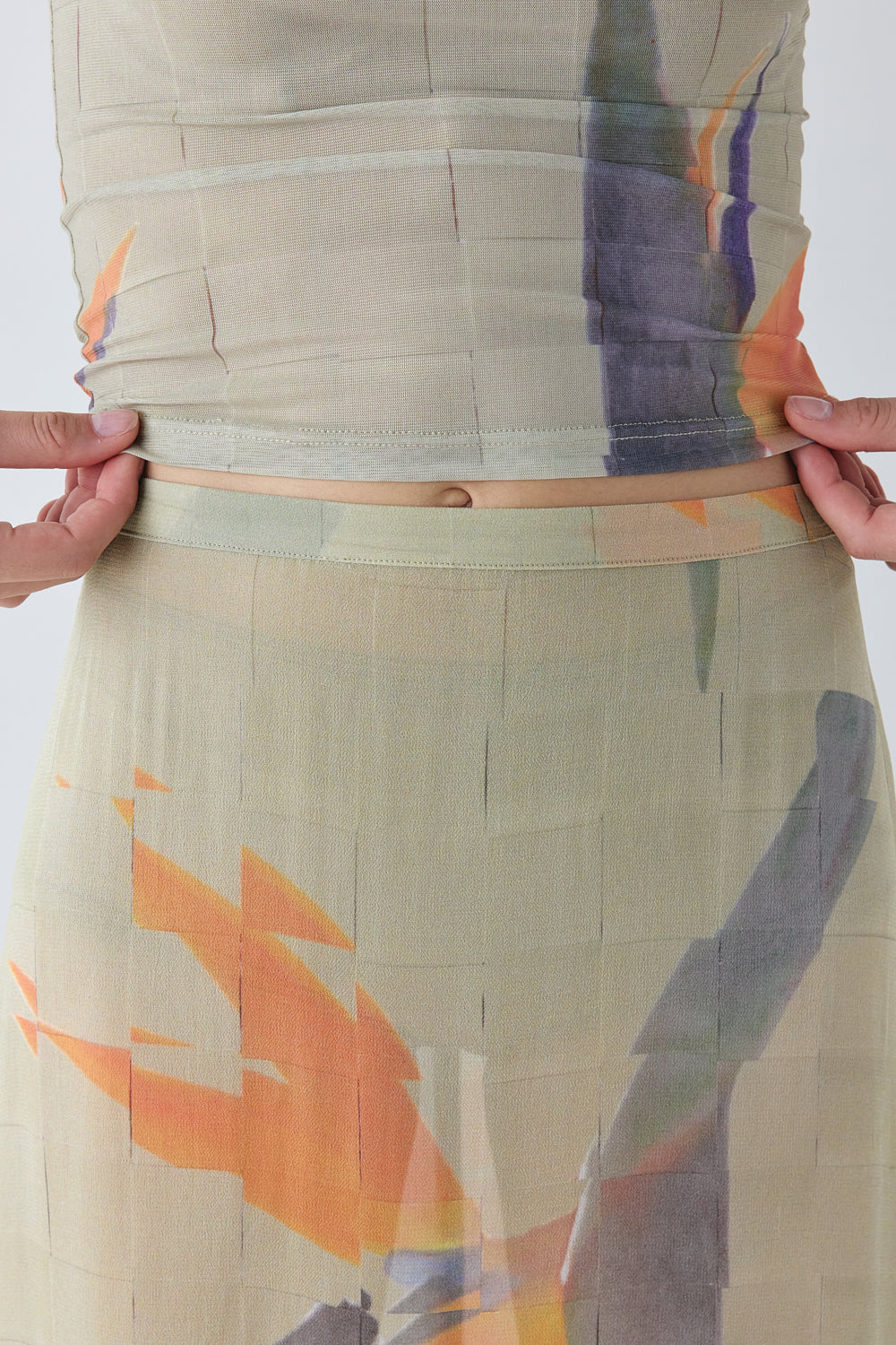 Vilma Sheer Maxi Skirt Paradise